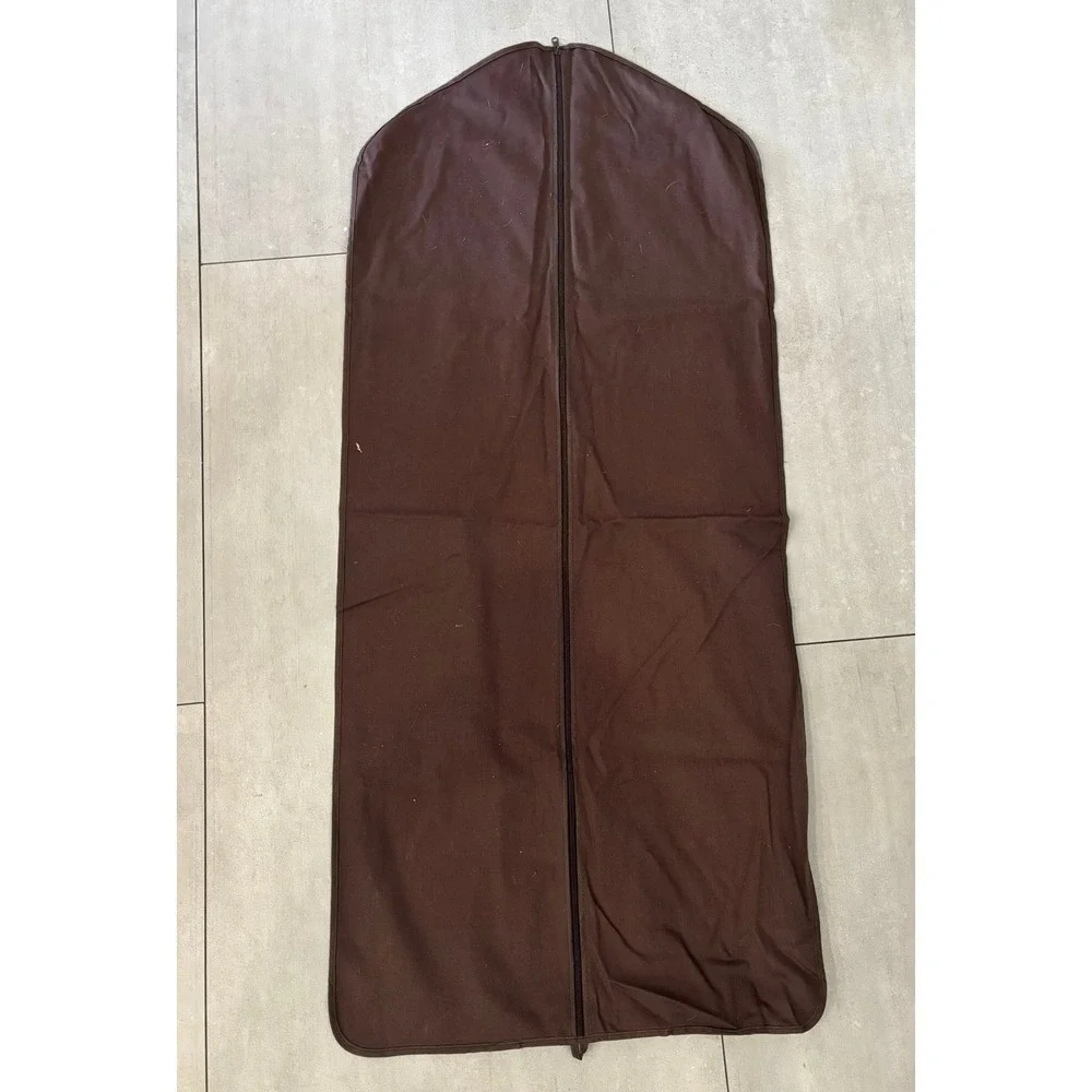 Louis Vuitton Brown Cotton Canvas Garment Bag Suit Cover Travel 54x23